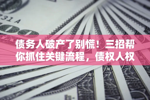 武汉债务人破产了别慌！三招帮你抓住关键流程，债权人权益不再缩水