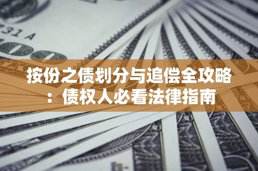 武汉按份之债划分与追偿全攻略：债权人必看法律指南