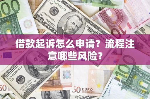 武汉借款起诉怎么申请？流程注意哪些风险？