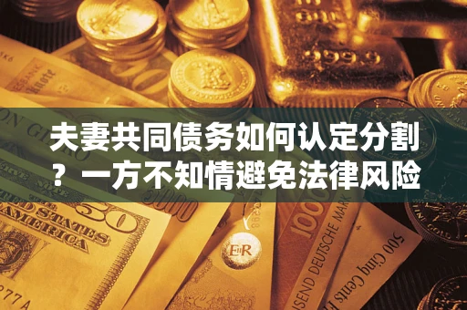 武汉夫妻共同债务如何认定分割？一方不知情避免法律风险必看！